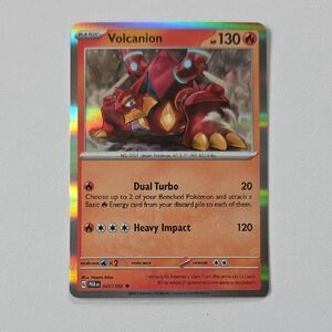 Pokemon Volcanion Holo Orange Red Trading Card